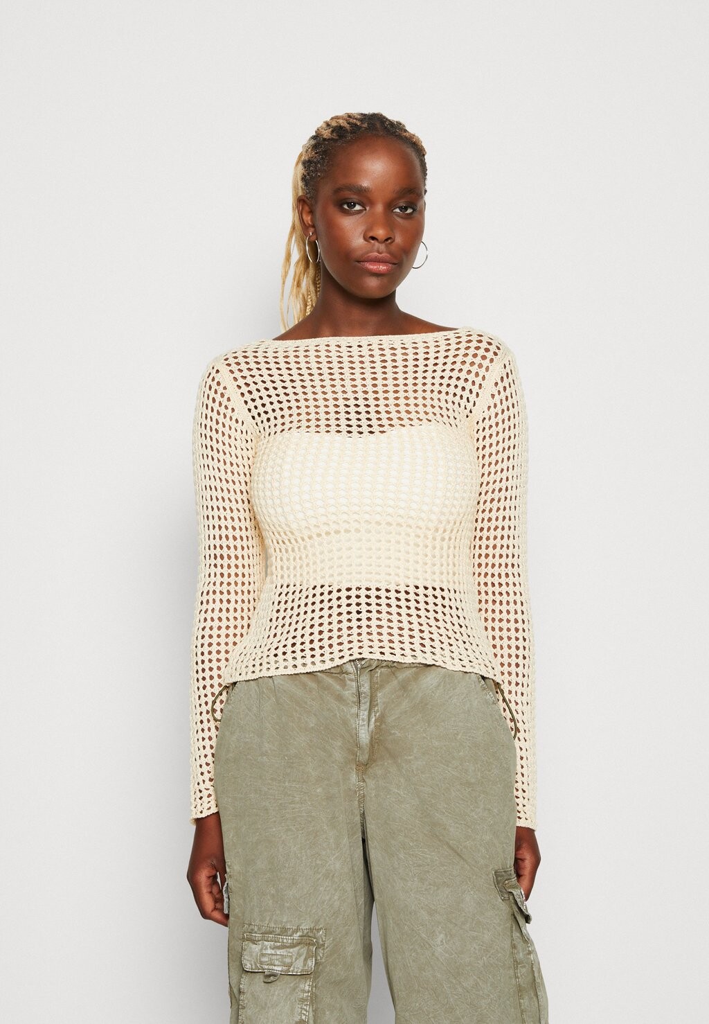 

Свитер ДЖЕМПЕР LATTICE BDG Urban Outfitters, экрю