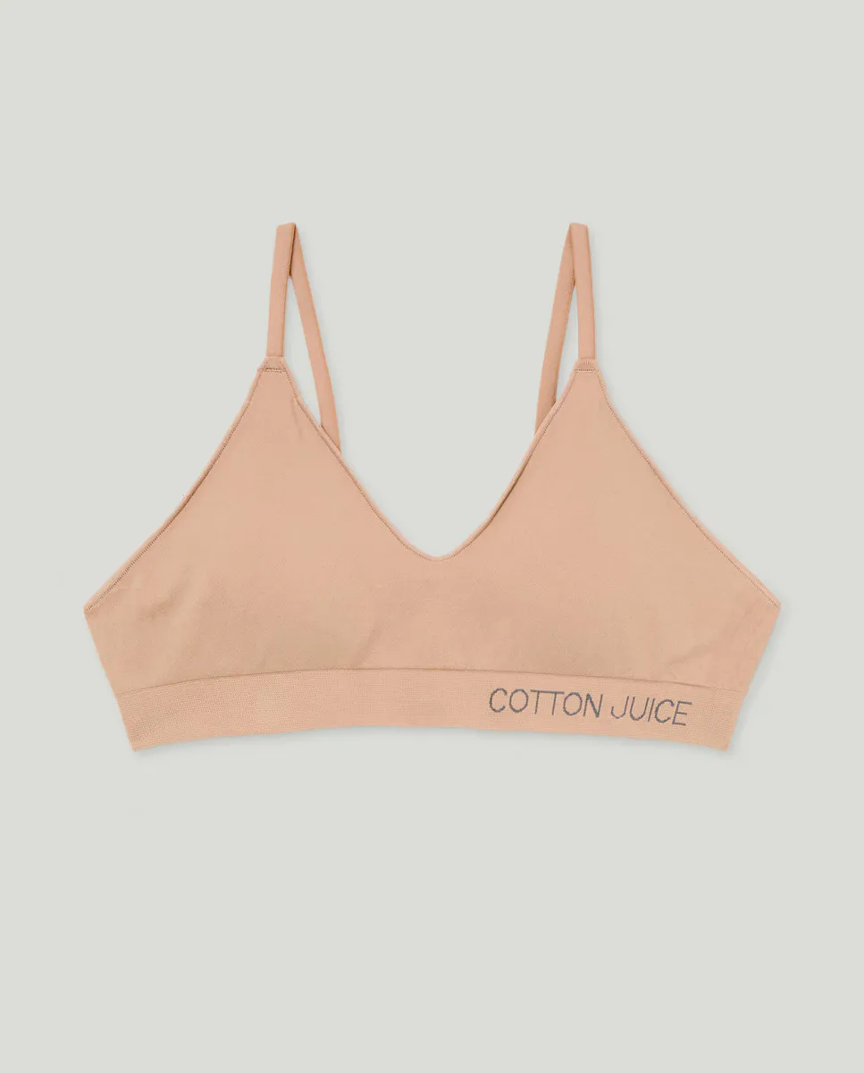 

Бесшовный бюстгальтер для девочек Cotton Juice, бежевый
