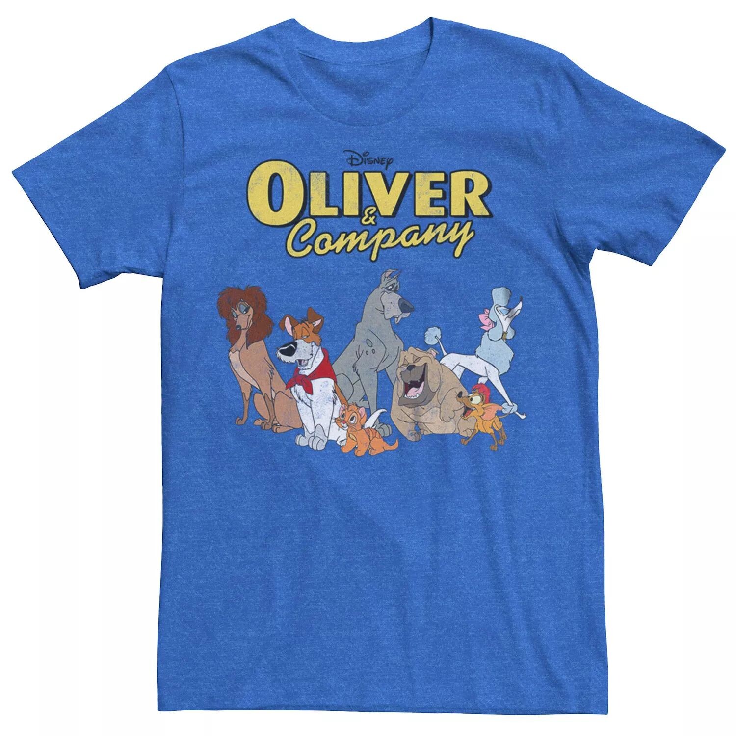 

Мужская футболка с рисунком Disney Oliver & Company Lineup Licensed Character