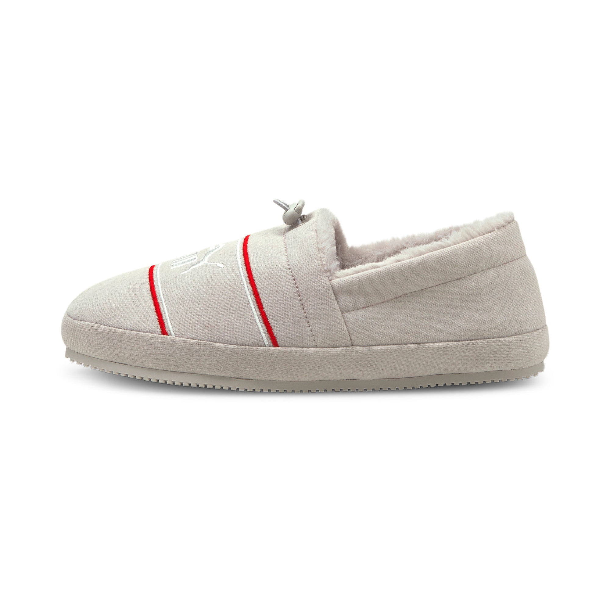 

Мужские тапочки PUMA Tuff Mocc Jersey, цвет nimbus cloud/white/high risk red
