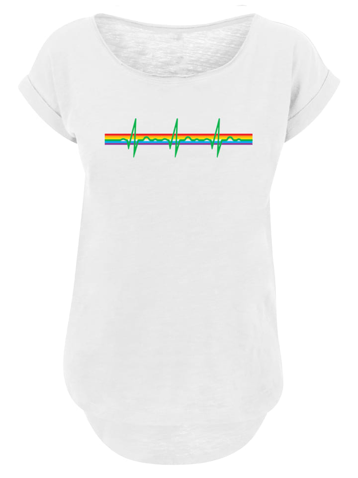 

Футболка Pink Floyd Prism Heartbeat Rainbow белого цвета F4NT4STIC, Белый, Футболка Pink Floyd Prism Heartbeat Rainbow белого цвета F4NT4STIC