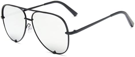 

Классические металлические солнцезащитные очки для женщин, модные солнцезащитные очки из сплава для мужчин, градиентные черные очки для вождения, женские очки UV400 MTZJH, Black Silver