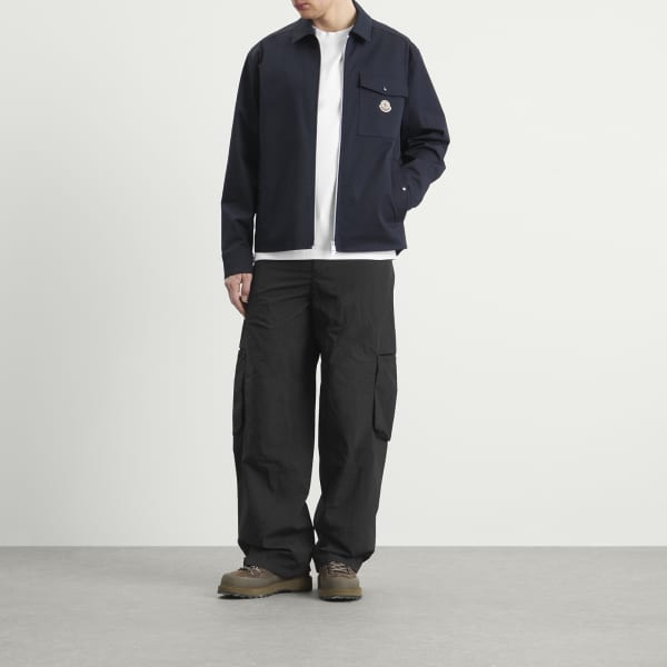 Джек-Рубашка из габардинового хлопка Moncler, темно-синий — фото 4