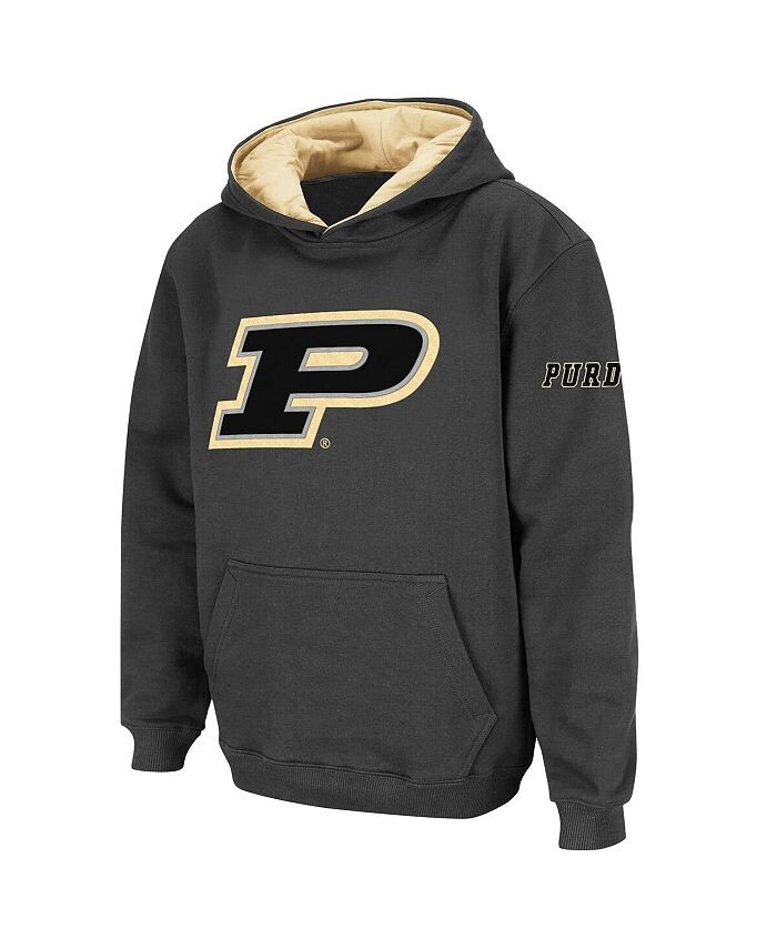 

Темно-серый пуловер с логотипом Big Boys Purdue Boilermakers Stadium Athletic, серый