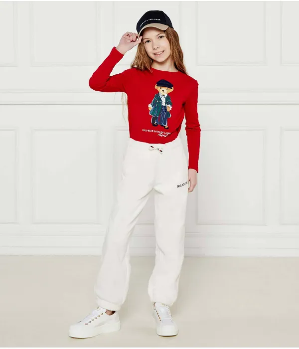 Флисовые спортивные брюки Tommy Hilfiger, бежевый — фото 2