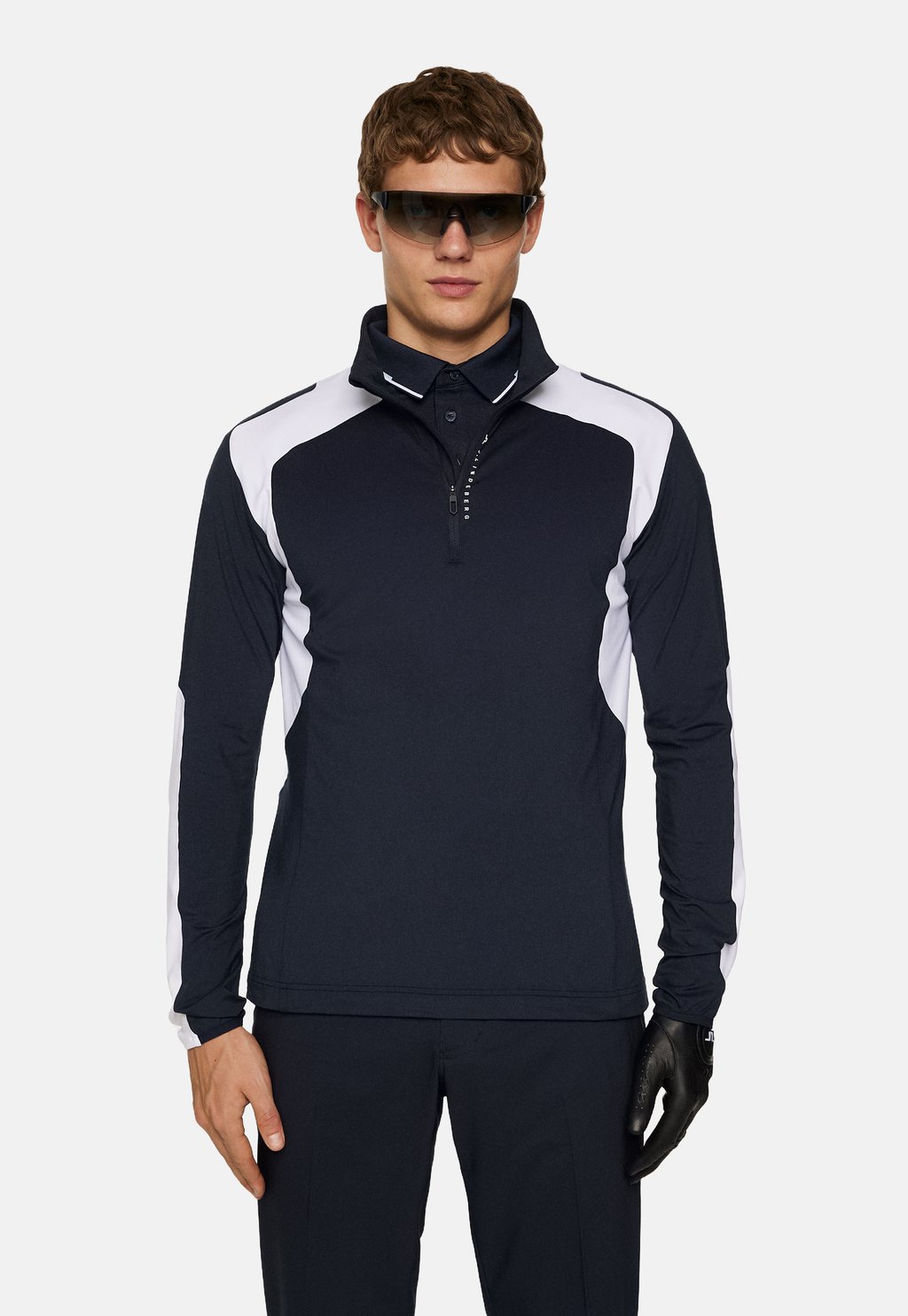 

Лонгслив LEANDER QUARTER ZIP MID LAYER J.LINDEBERG Sports, синий