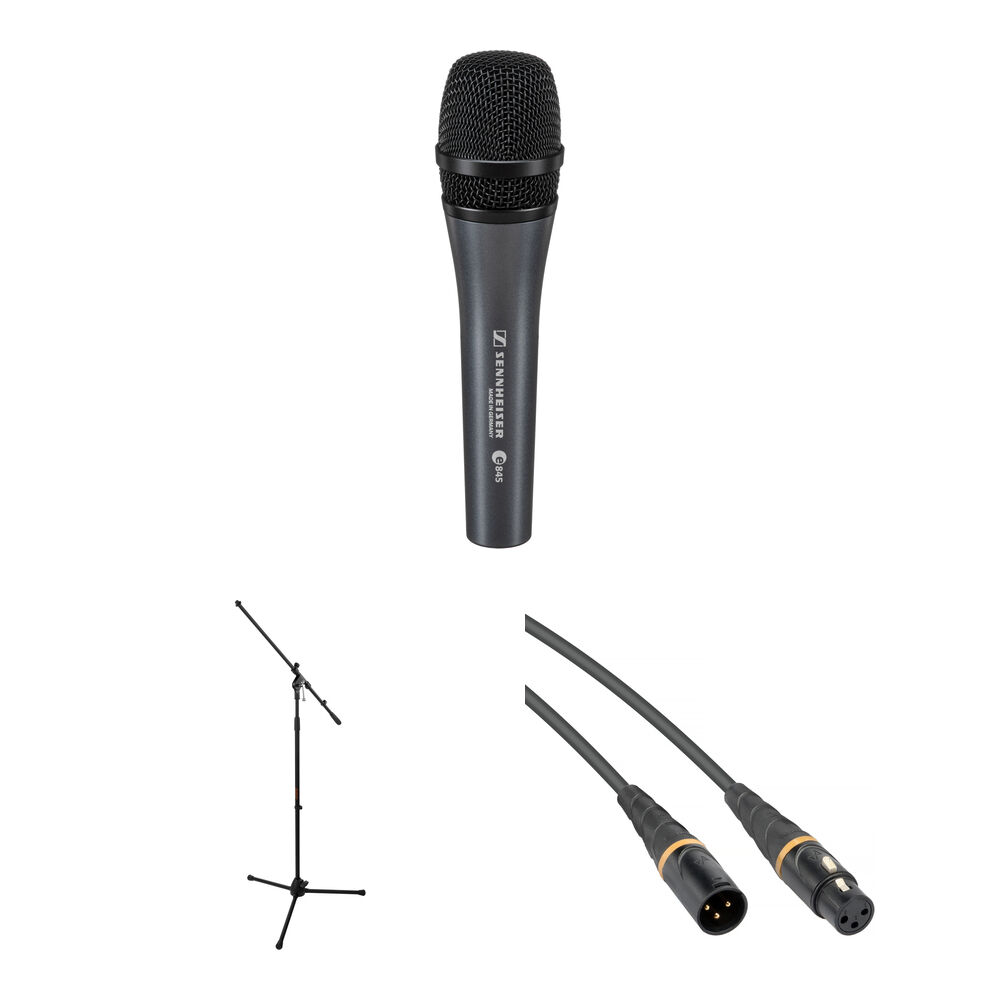

Ручной микрофон Sennheiser E 845 Supercardioid Vocal Mic with Boom Stand and