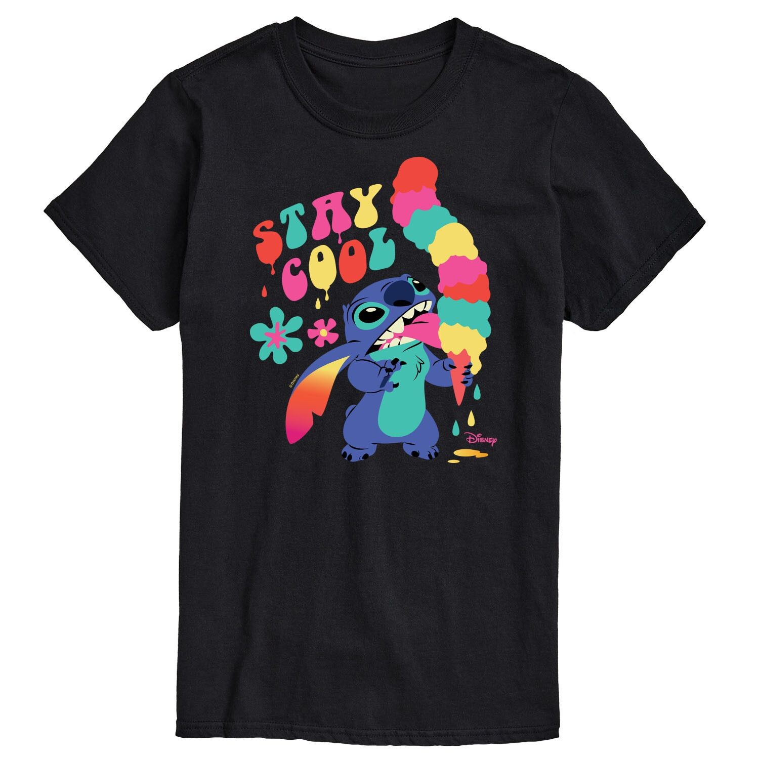 

Футболка 's Lilo & Stitch Big & Tall Stay Cool с рисунком Disney, черный