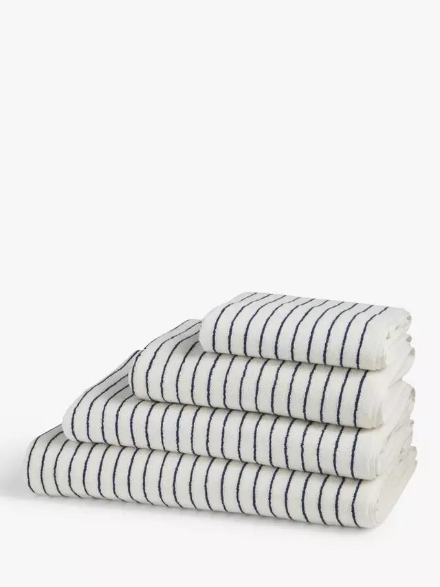 

Полотенце John Lewis Egyptian Fine Stripe, цвет midnight