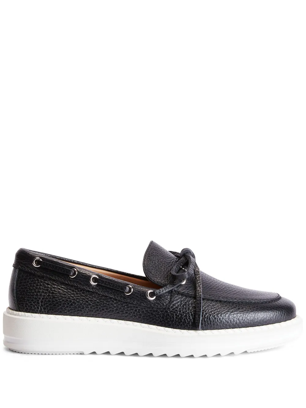 

Топсайдеры Alfred из зернистой кожи Giuseppe Zanotti, черный