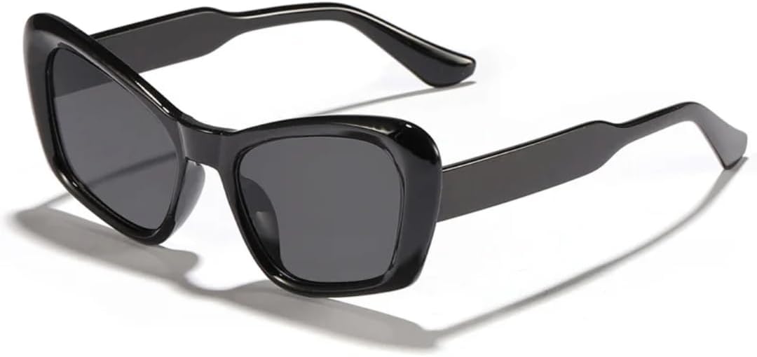 

Солнцезащитные очки с защитой от УФ-излучения UV400 | Маленькие заклепки «кошачий глаз», конфетный цвет | для женщин и мужчин, для занятий спортом на открытом воздухе и вождения DSVIGF, Black-black