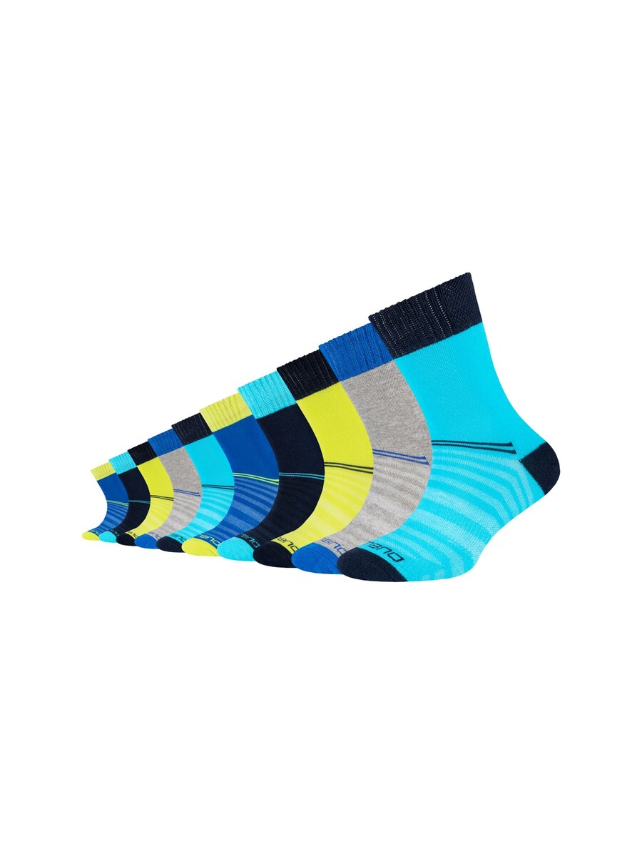 

Носки camano, цвет Navy/Aqua/Neon yellow/Grey
