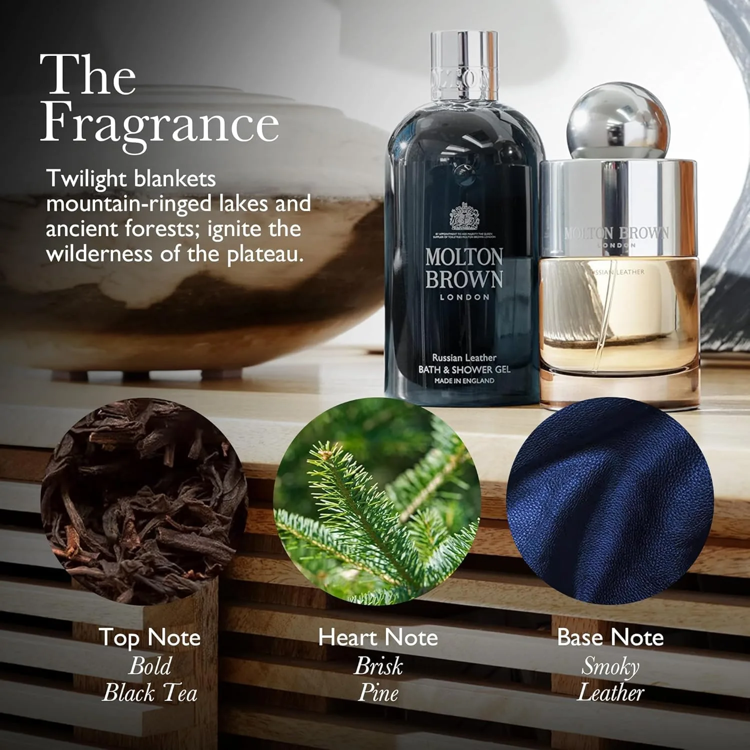 Гель для душа Molton Brown Dark Leather, 10 жидких унций., Multicolor — фото 3