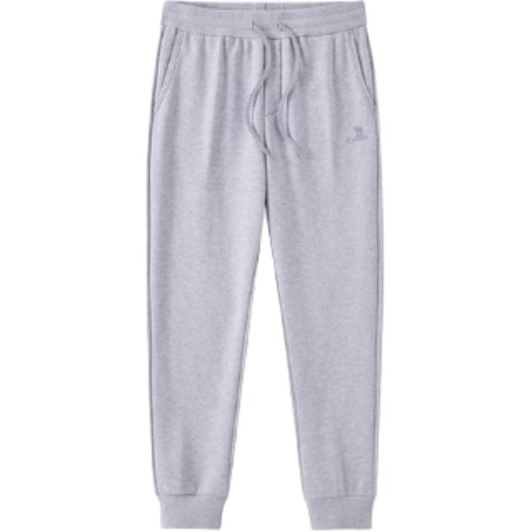 

Толстые вязаные спортивные штаны Unisex с флисовой подкладкой и манжетами CAMEL, светло-серый
