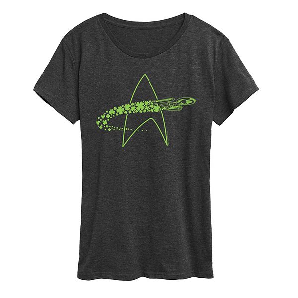 

Футболка Women's Star Trek USS Enterprise Shamrocks Licensed Character, Heather Charcoal, Черный, Футболка Women's Star Trek USS Enterprise Shamrocks Licensed Character, Heather Charcoal