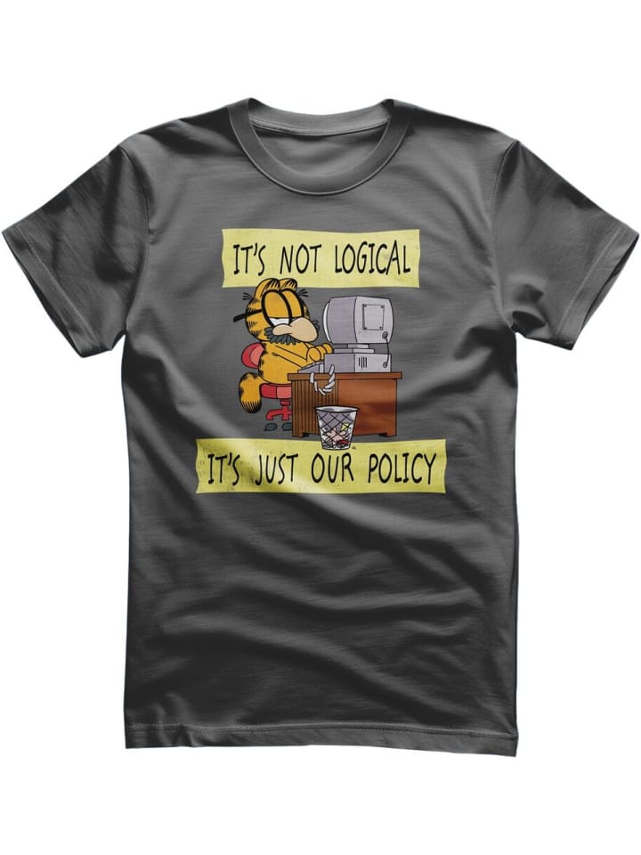 

Футболка Это нелогично, это просто наша политика серого цвета Garfield, Серый, Футболка Это нелогично, это просто наша политика серого цвета Garfield