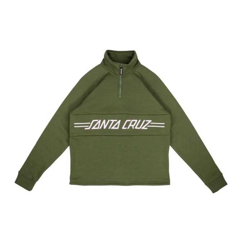 

Толстовка Santa Cruz Crew pinline half zip, зеленый