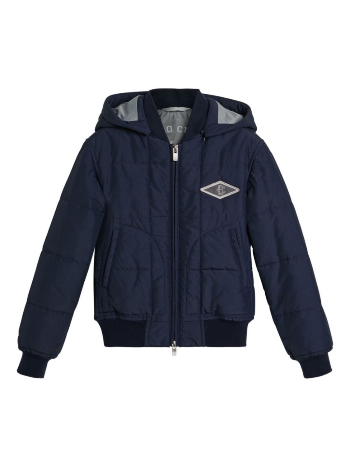 

Brunello Cucinelli Kids пуховик с логотипом, синий