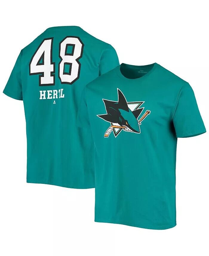 

Мужская футболка с именем и номером Tomas Hertl San Jose Sharks Underdog Fanatics