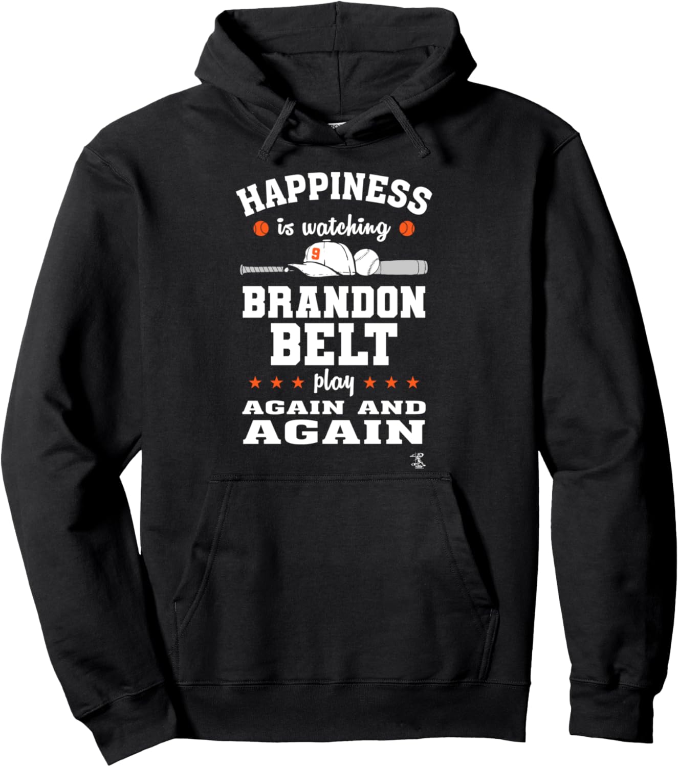 

Худи Brandon Belt Счастье - это смотреть игровой день Ballpark Mvp, черный