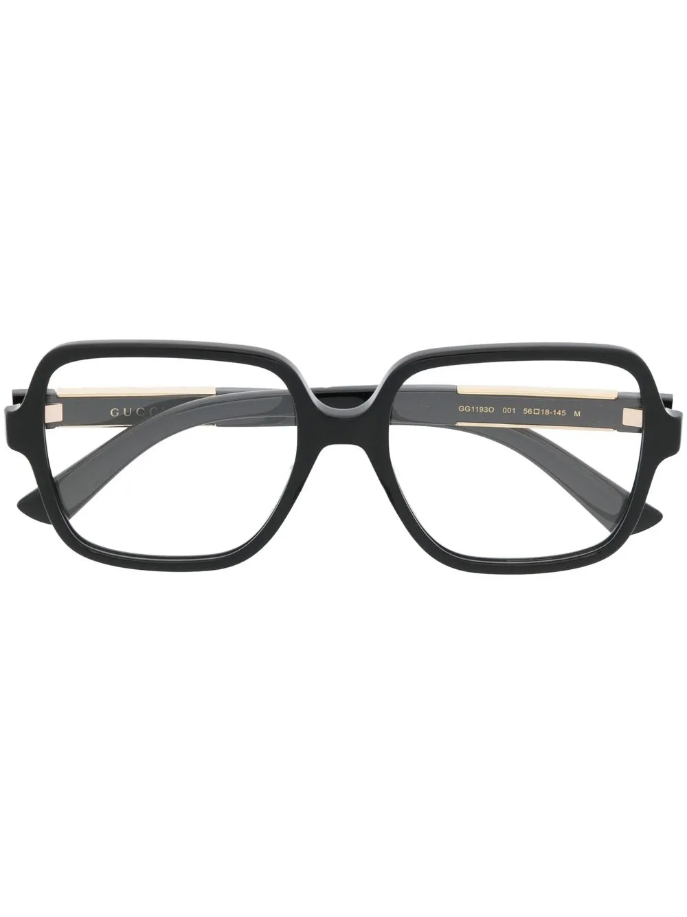 

Очки в квадратной оправе Gucci Eyewear, черный