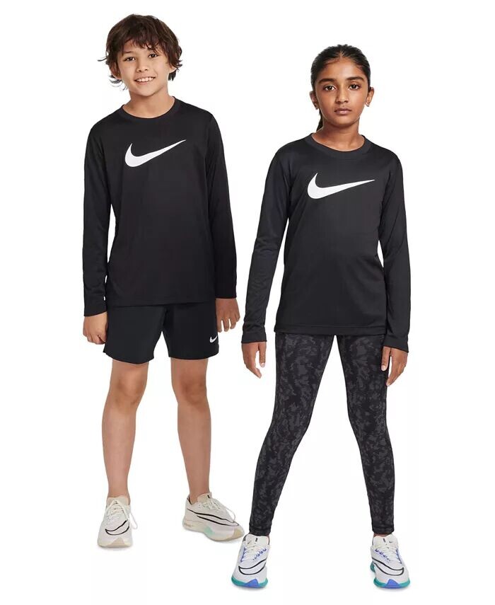 Футболка с длинными рукавами Big Kids Legend Dri-FIT Nike, черный — фото 2