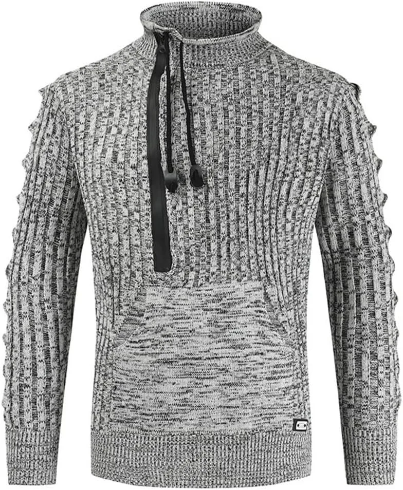 

Мужской полуводолазный свитер с кулиской и длинными рукавами