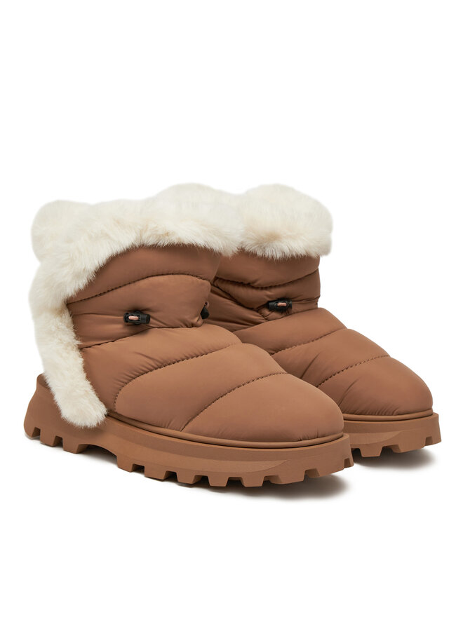 Женские зимние ботинки Steve Madden Frostee стеганые с искусственным мехом, коричневый — фото 3