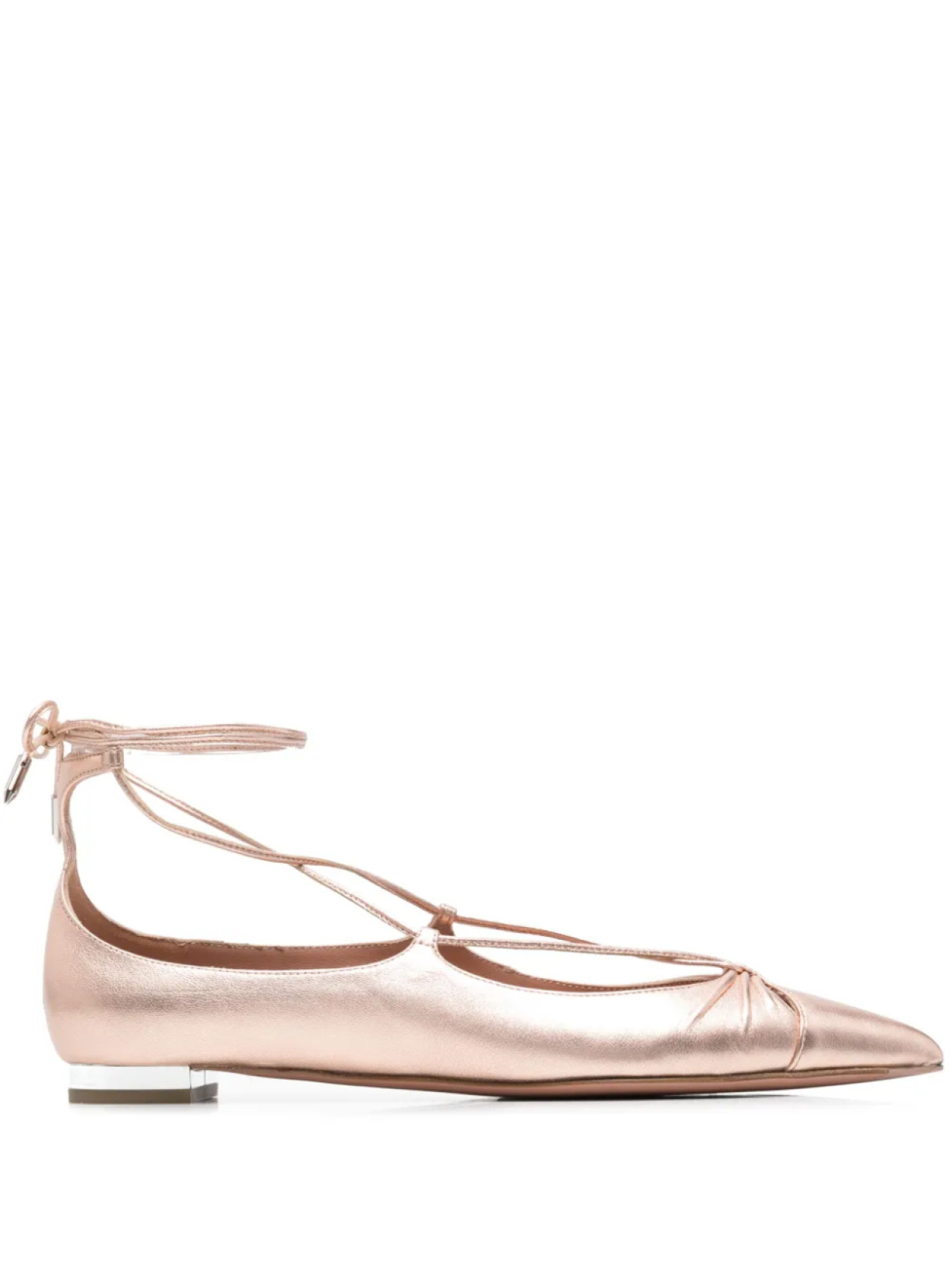 Кожаные балетки Aquazzura, розовый