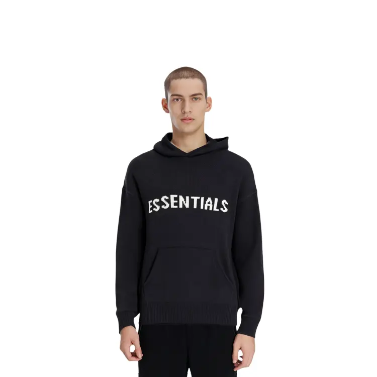 FW20 Толстовка унисекс черная Fear Of God Essentials, черный — фото 3