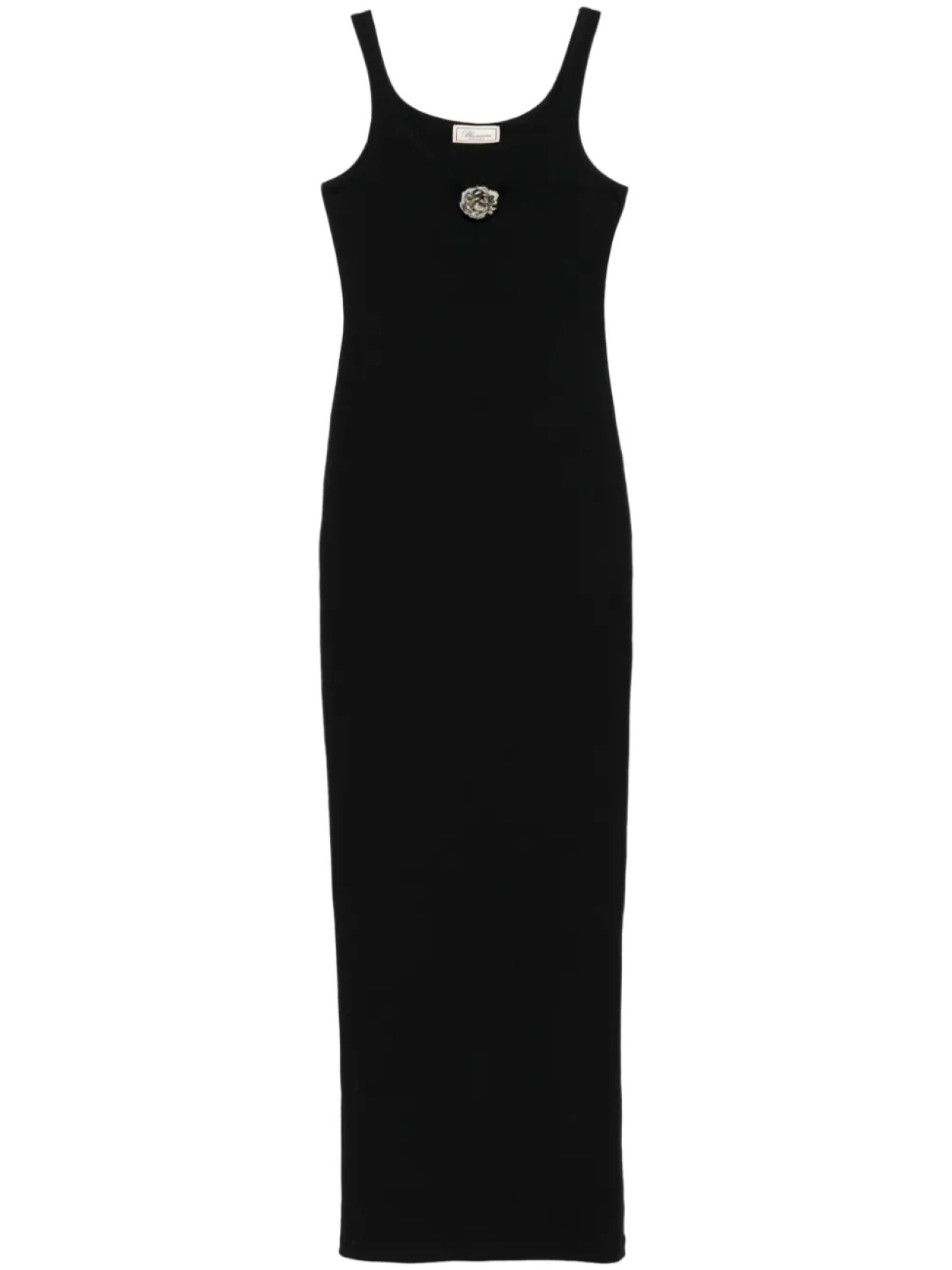 

Blumarine платье макси с брошью, черный