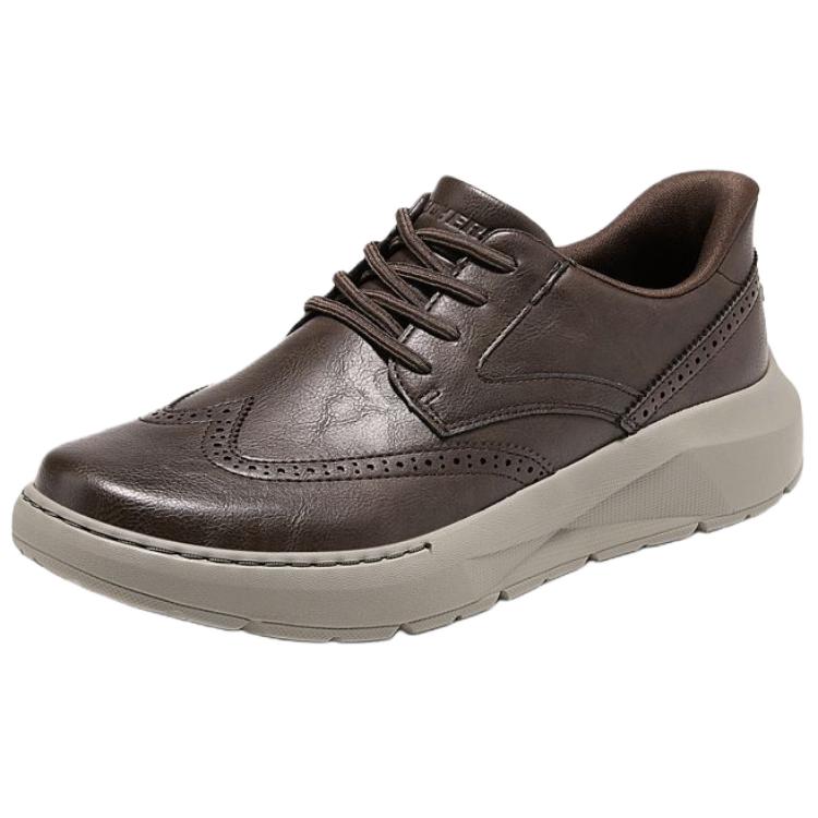 Skechers Повседневные кожаные туфли мужские brown — фото 2