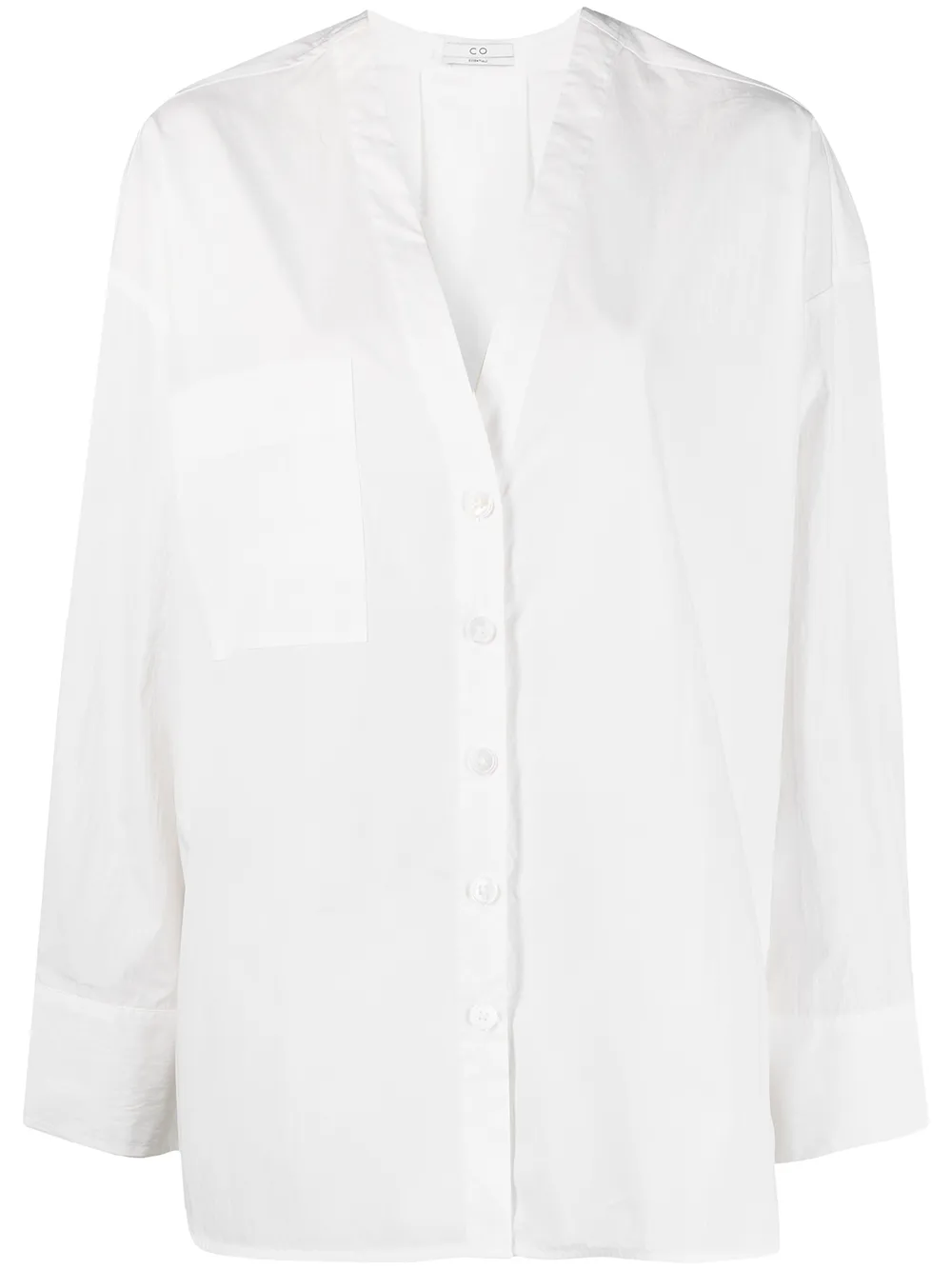 

Рубашка свободного кроя с V-образным вырезом Co, белый