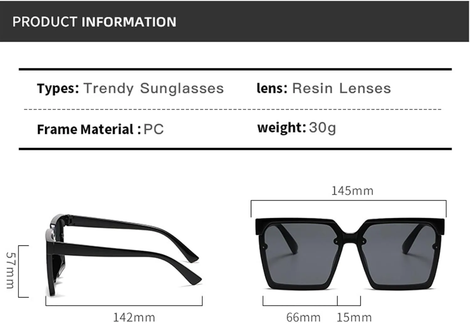 

Солнцезащитные очки для женщин с крупной оправой для активного отдыха на природе, мужские спортивные солнцезащитные очки квадратной формы для отпуска Generic, Gray