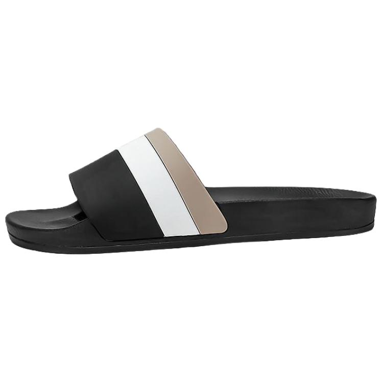 

PAIBLOKS Быстросохнущие нескользящие антибактериальные бесшумные шлепанцы мужские - черно-коричневые, цвет Black Brown