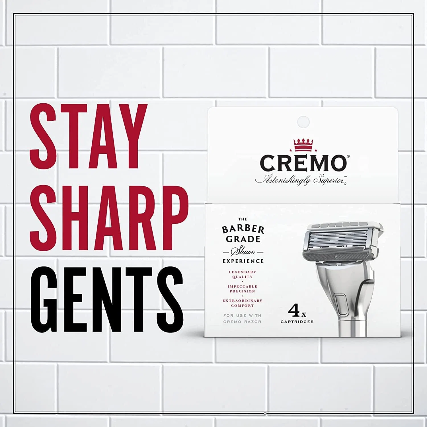 Мужские сменные лезвия для бритвы 4 шт. от Cremo Cremo — фото 2