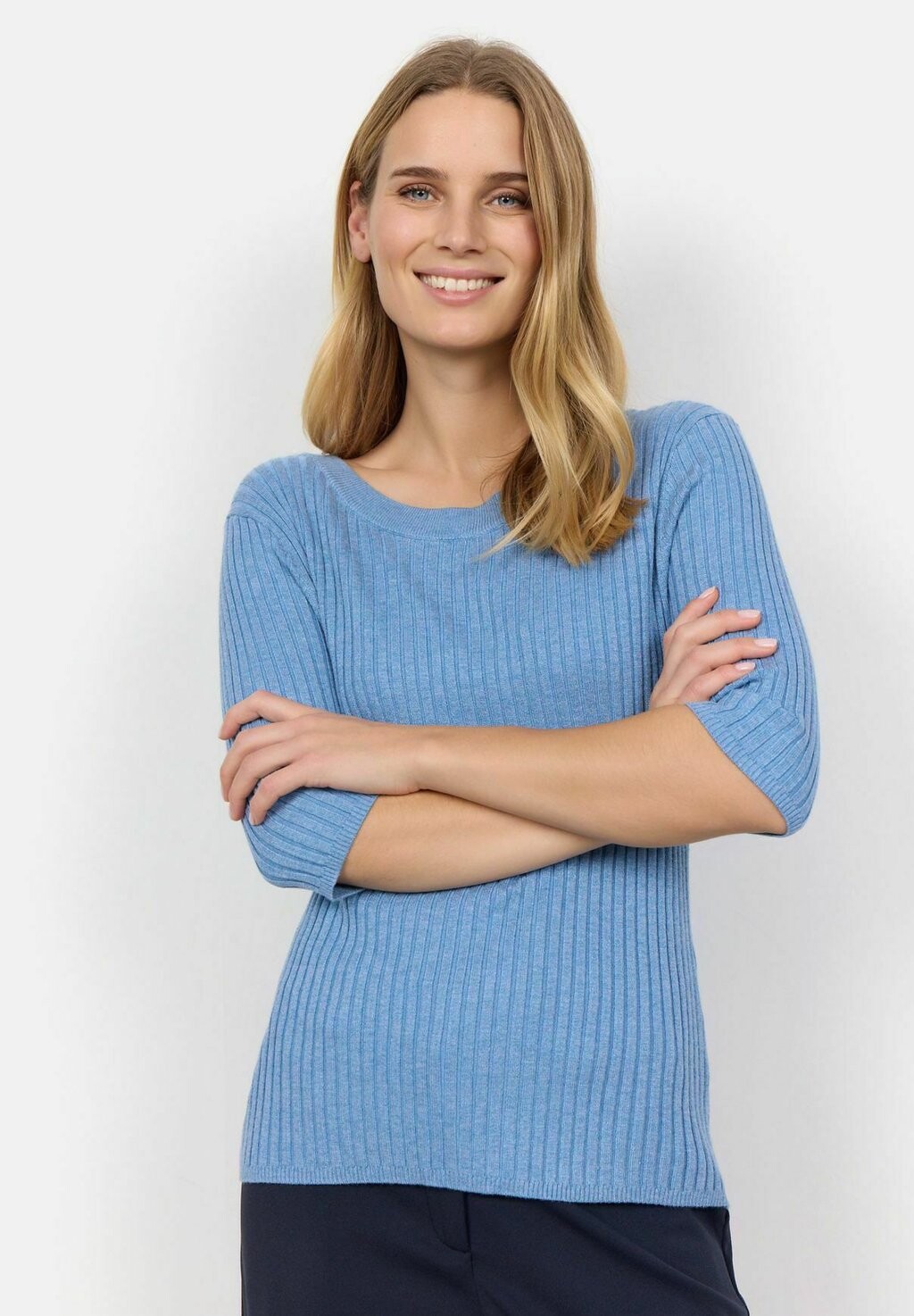 

Вязаный свитер DOLLIE Soyaconcept, цвет crystal blue melange