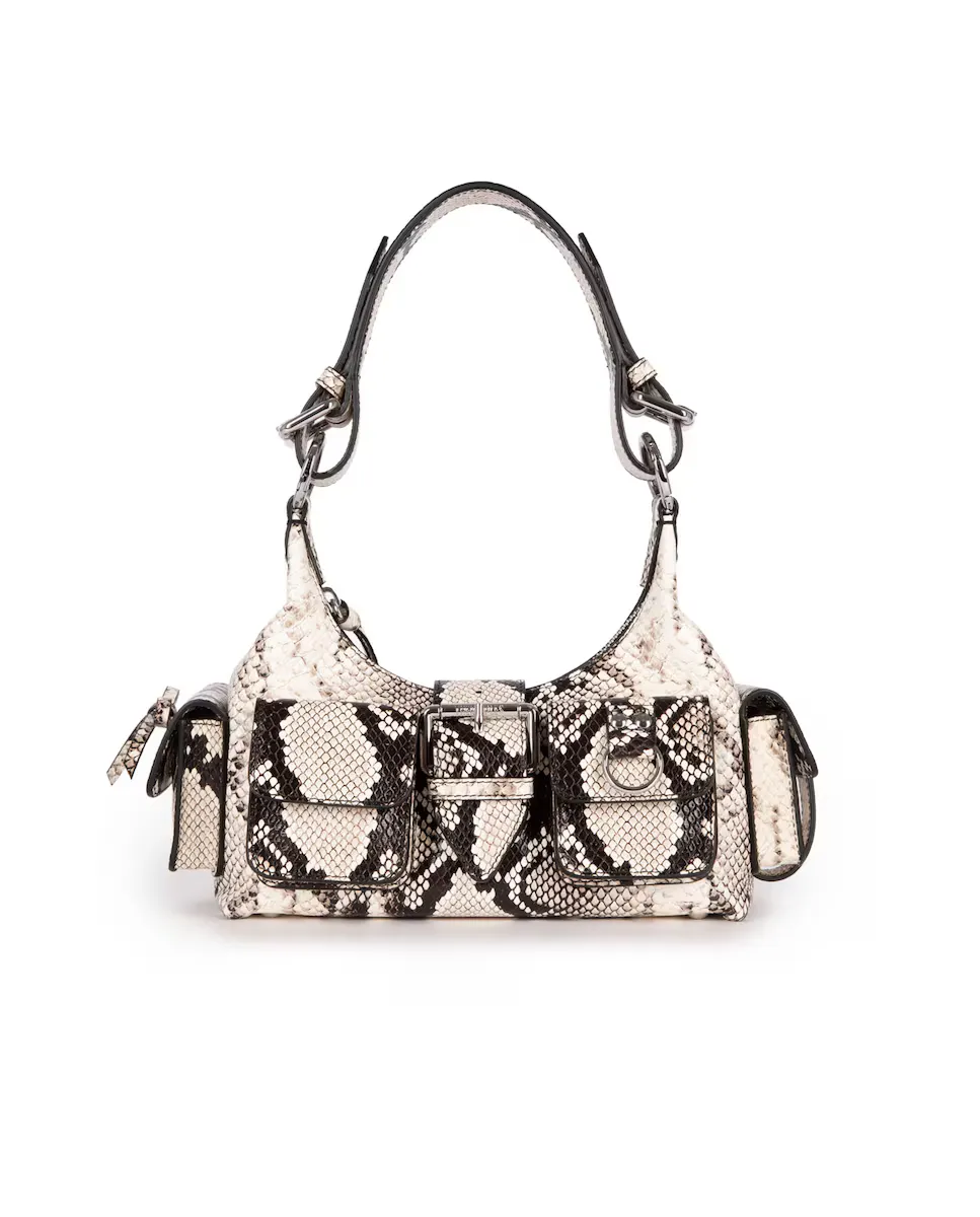 

Маленькая сумка через плечо Amelia из кожи с эффектом питона The Kooples, черный