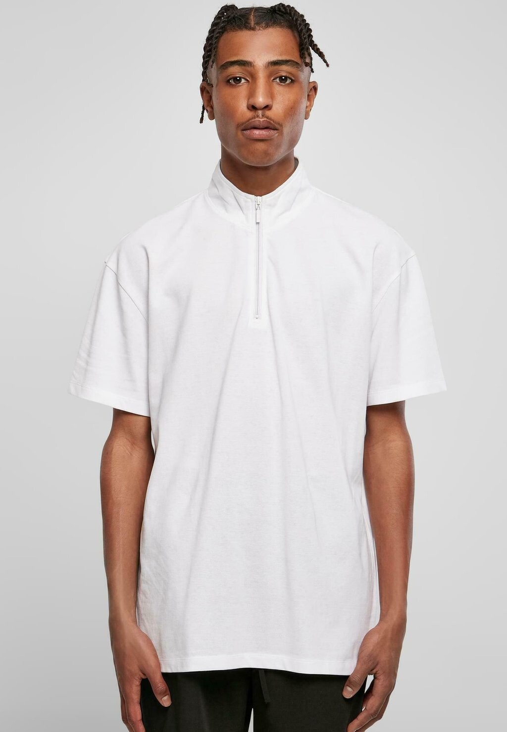 

Футболка с принтом BOXY ZIP Urban Classics, цвет white