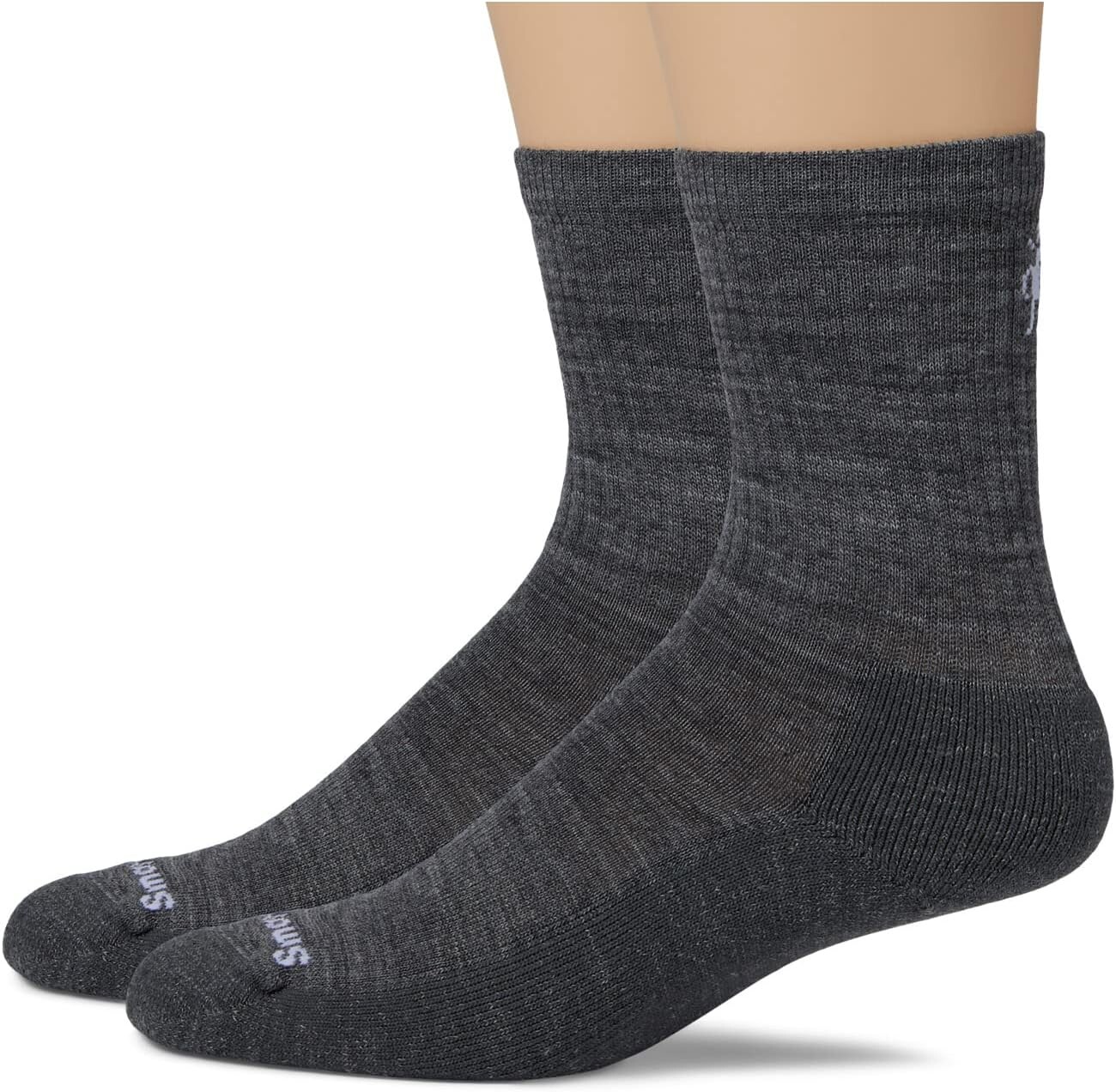 

2 пары носков Solid Rib Crew на каждый день Smartwool, цвет Medium Gray