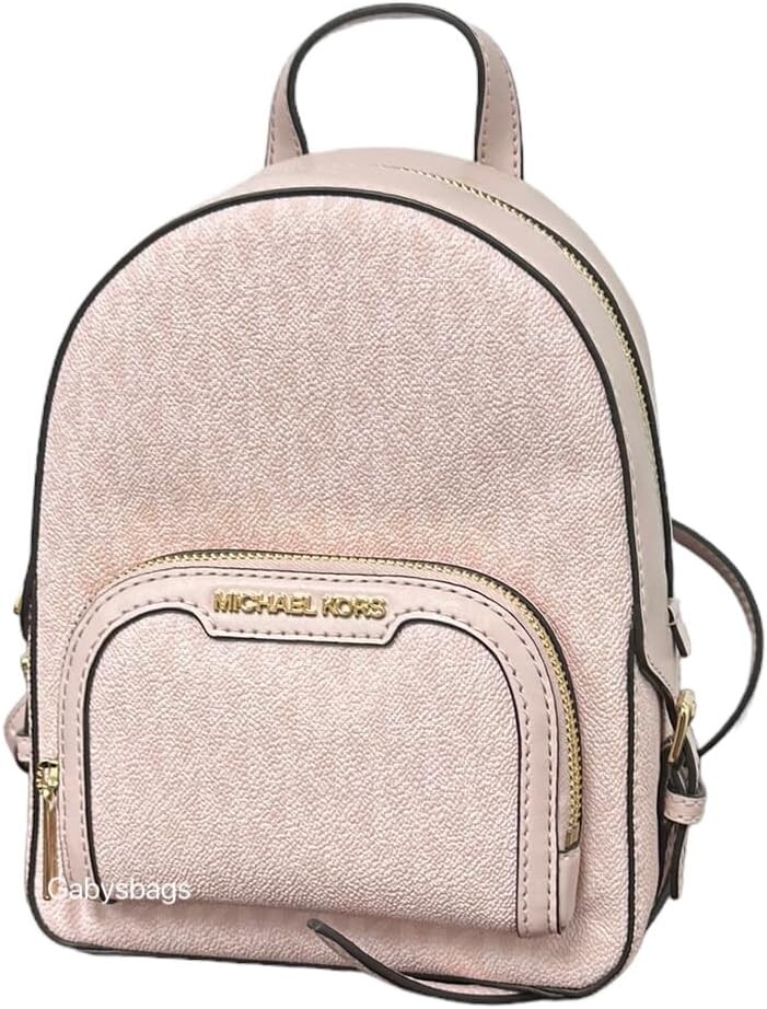 

Рюкзак-трансформер Michael Kors Jaycee XS Mini MK Signature через плечо (румяная пудра)
