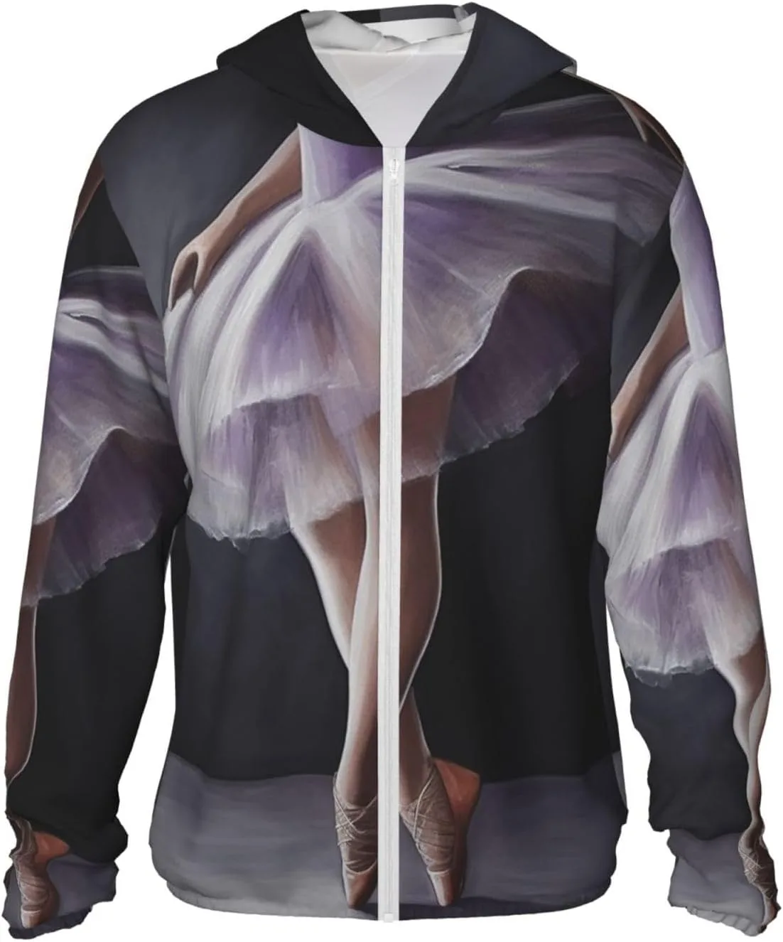 

Балетный танцор Unisex солнцезащитный худи Upf 50+ с длинным рукавом BSCKKDMN