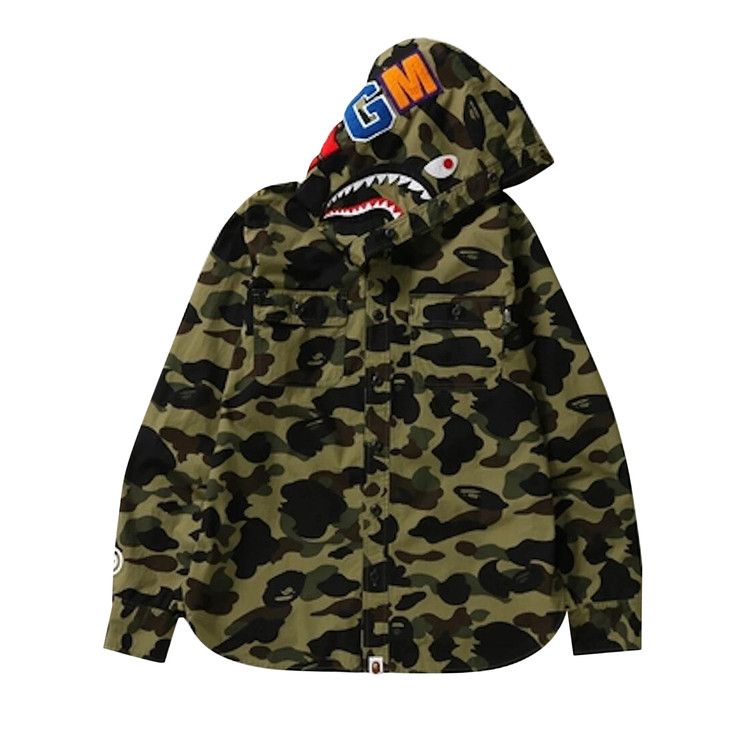 

Худи BAPE 1st Camo Shark Hoodie Shirt, Green Camo