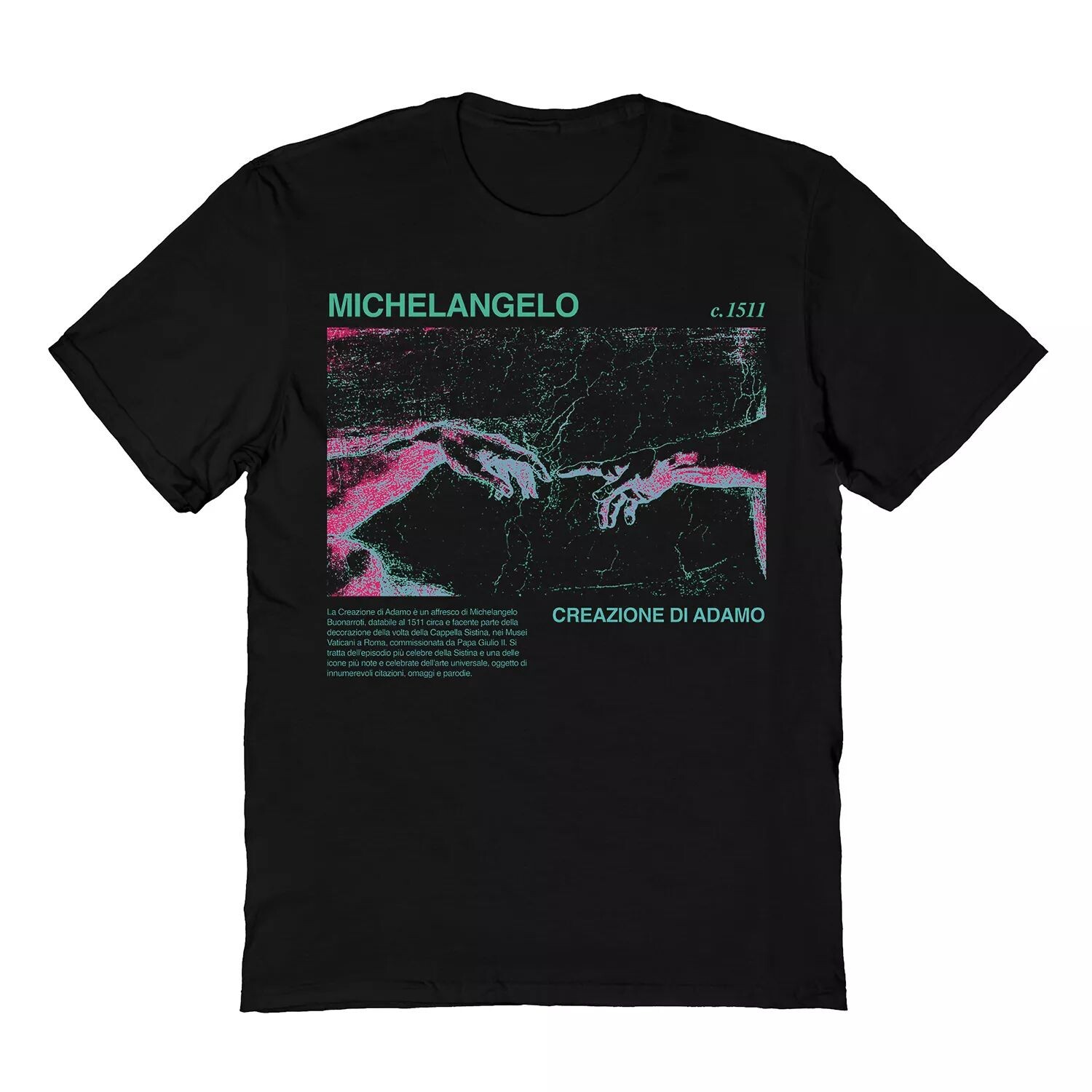 

Мужская футболка Michaelangelo Michelangelo Creation Adam Licensed Character