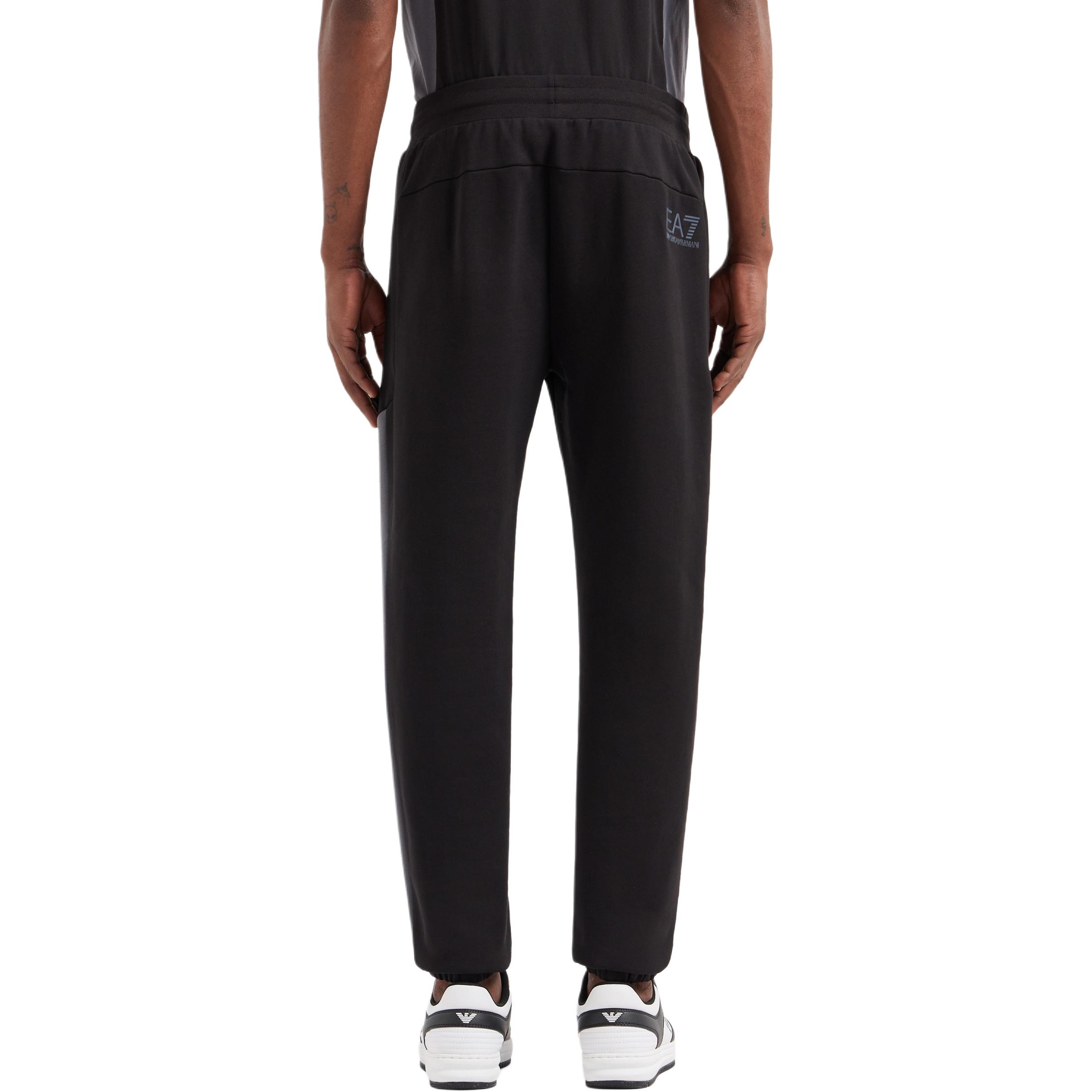 EA7 FW24 Вязаные спортивные штаны Мужские Черные EMPORIO ARMANI — фото 4
