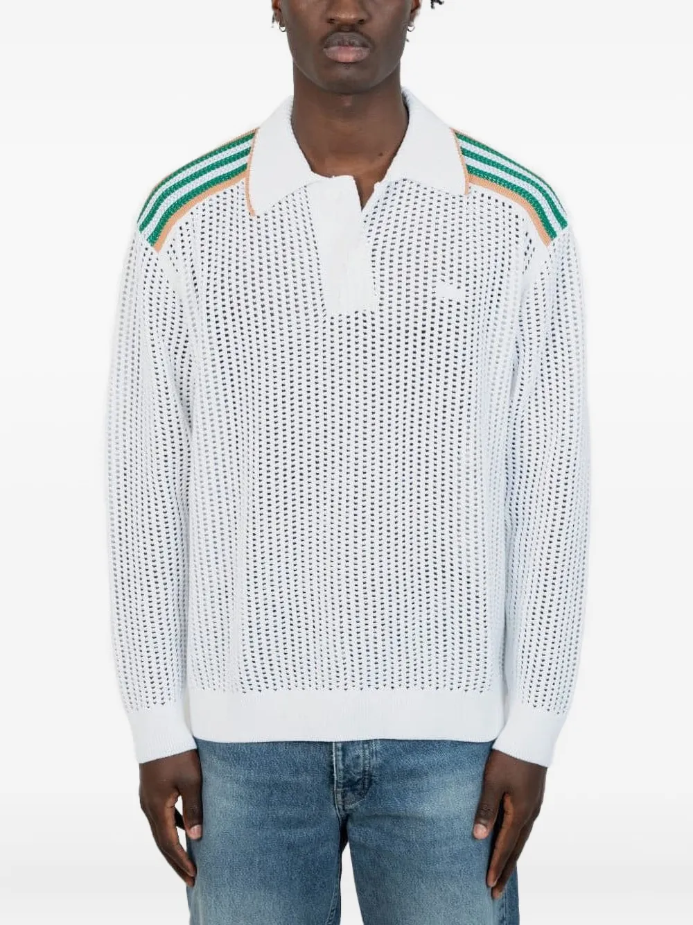 

Рубашка поло с длинными рукавами Lacoste, белый