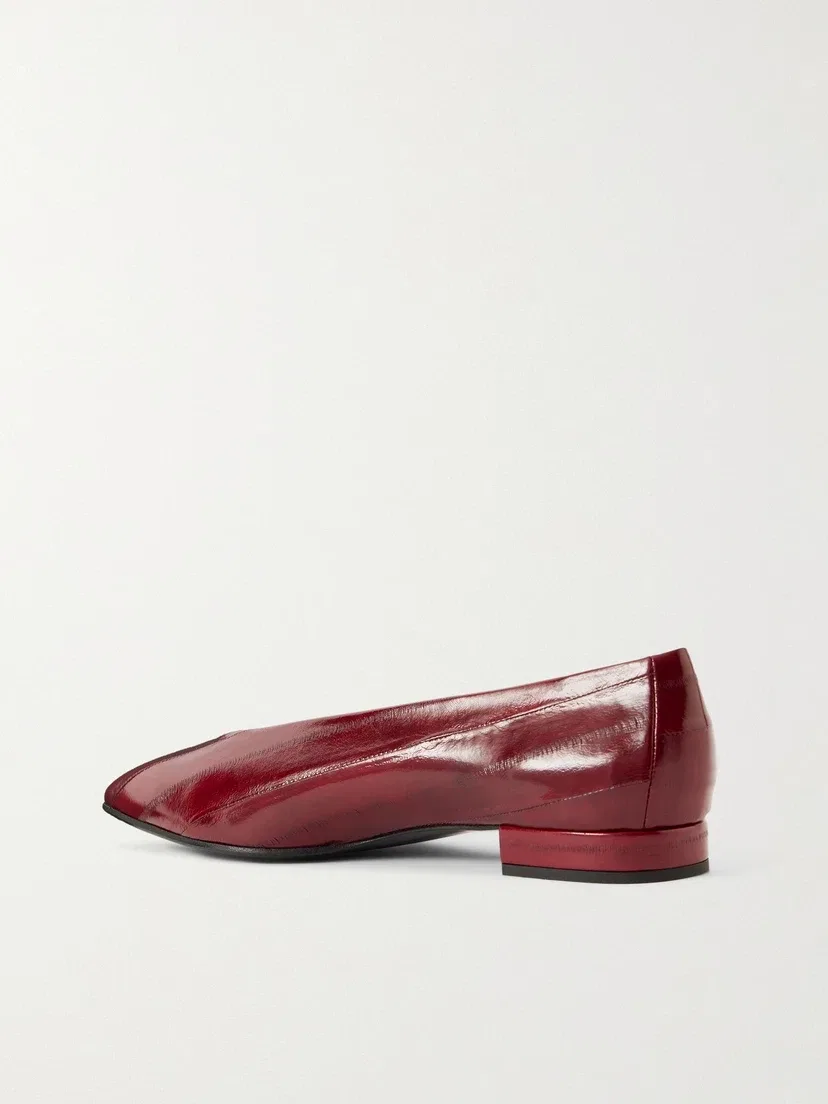Балетки Rebecca из угря Loro Piana, бордовый — фото 3