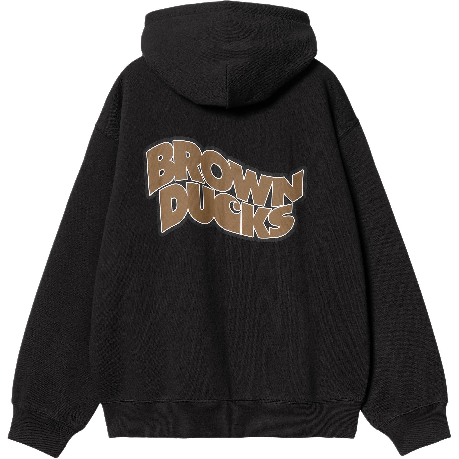 

Carhartt WIP Коричневая куртка с капюшоном с утиным принтом, Black