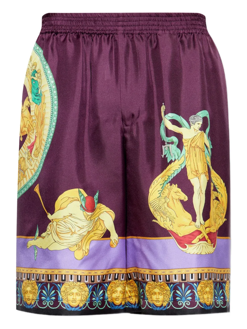 

Эластичные шелковые шорты VERSACE, фиолетовый
