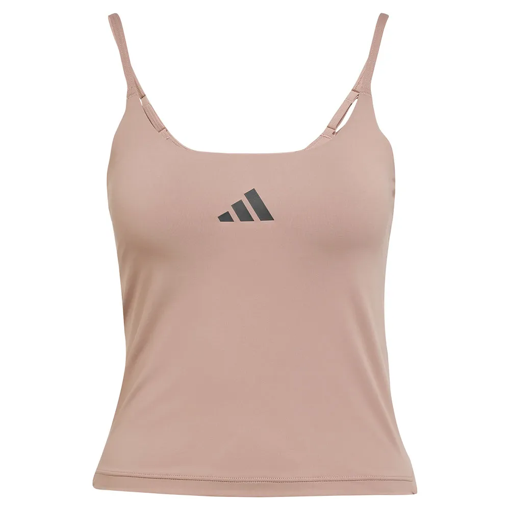 

Футболка без рукавов adidas Optime Integrated Light Support Bra, розовый